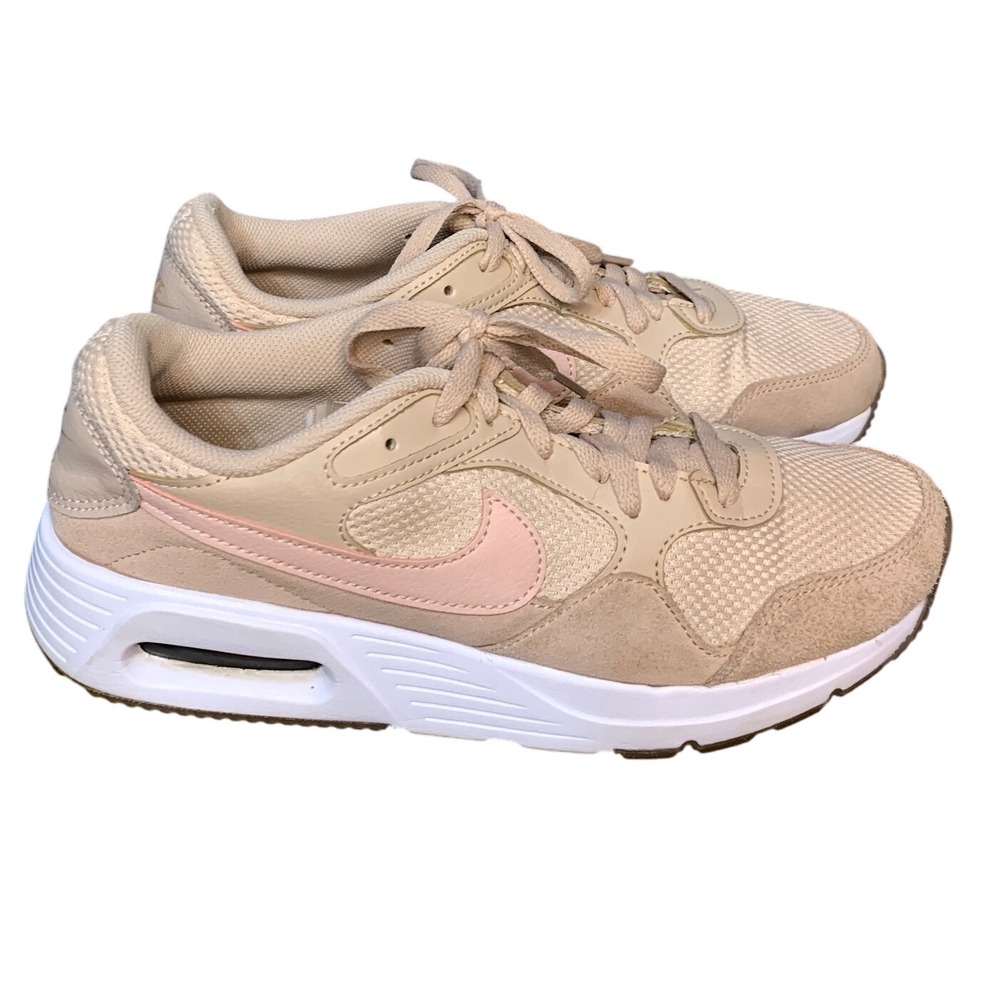 Nike Air Max Casual Sneakers Women Beige Pink Size 10 Athletic Shoes
